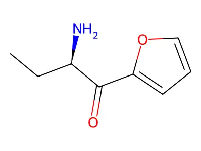 (2R)-2-amino-1-(furan-2-yl)butan-1-one structure