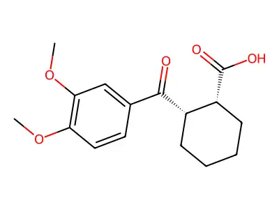 2-(3,4-Dimethoxybenzoyl)cyclohexanecarboxylic acid structure