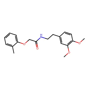 N-[2-(3,4-dimethoxyphenyl)ethyl]-2-(2-methylphenoxy)acetamide structure