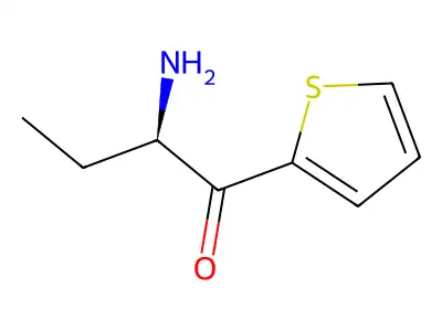 (2R)-2-amino-1-(thiophen-2-yl)butan-1-one structure
