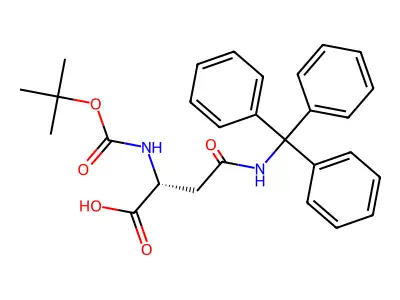 2-(Tert-butoxycarbonylamino)-4-oxo-4-(tritylamino)butanoic acid structure
