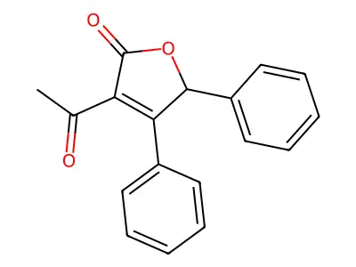 3-Acetyl-4,5-diphenyl-2(5H)-furanone structure