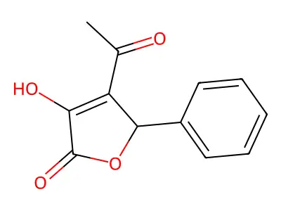 2(5H)-Furanone, 4-acetyl-3-hydroxy-5-phenyl- structure