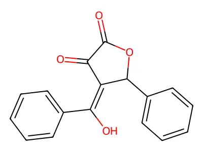 4-(Hydroxy(phenyl)methylene)-5-phenyldihydrofuran-2,3-dione structure