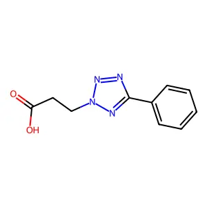 3-(5-phenyl-2H-tetraazol-2-yl)propanoic acid structure