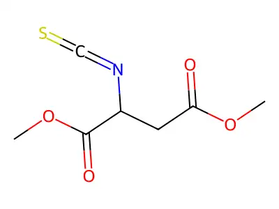 Dimethyl isothiocyanatosuccinate structure