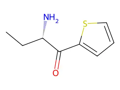 (2S)-2-amino-1-(thiophen-2-yl)butan-1-one structure