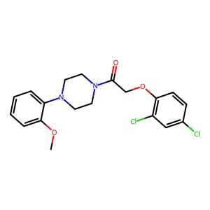 2-(2,4-Dichlorophenoxy)-1-[4-(2-methoxyphenyl)piperazin-1-yl]ethanone structure