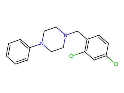 1-(2,4-Dichlorobenzyl)-4-phenylpiperazine structure