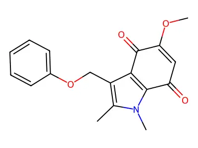 5-Methoxy-1,2-Dimethyl-3-(Phenoxymethyl)Indole-4,7-Dione structure