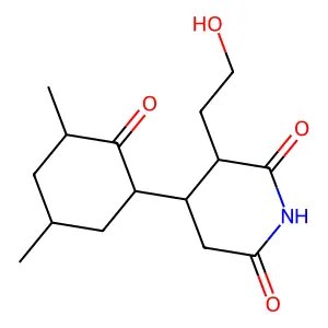 4-(3,5-Dimethyl-2-oxocyclohexyl)-3-(2-hydroxyethyl)piperidine-2,6-dione structure