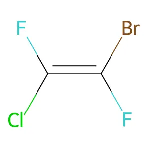 1-Bromo-2-chloro-1,2-difluoroethene structure