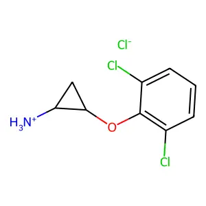 2-(2,6-Dichlorophenoxy)cyclopropan-1-amine--hydrogen chloride (1/1) structure