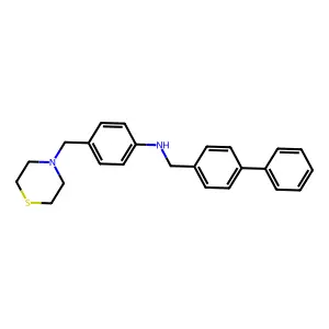 N-(4-(4-Thiomorpholinylmethyl)phenyl)(1,1'-biphenyl)-4-methanamine structure