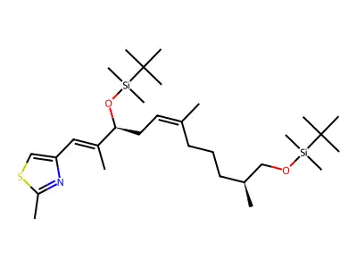 4-[(1E,3S,5Z,8R/S,10S)-3,11-Bis-{[tert-butyl(dimethyl)silyl]oxy}-2,6,10-trimethyl-undeca-1,5-dienyl]-2-methyl-1,3-thiazole structure