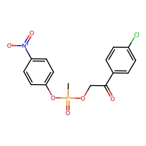p-Chlorophenacyl p-nitrophenyl methylphosphonate structure
