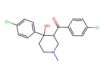 (4-Chlorophenyl)[4-(4-chlorophenyl)-4-hydroxy-1-methylpiperidin-3-yl]methanone structure