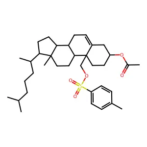 19-(((4-Methylphenyl)sulfonyl)oxy)cholest-5-en-3-yl acetate structure