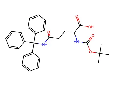 Na-Boc-Nd-trityl-L-glutamine structure