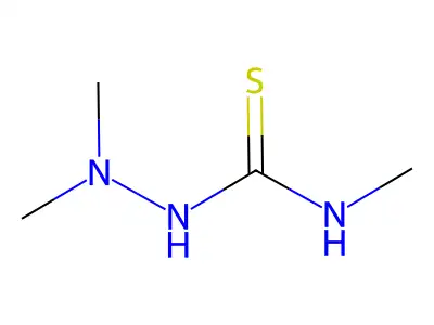 Hydrazinecarbothioamide, N,2,2-trimethyl- structure