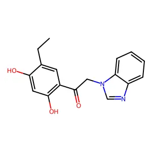 2-(Benzimidazol-1-yl)-1-(5-ethyl-2,4-dihydroxyphenyl)ethanone structure