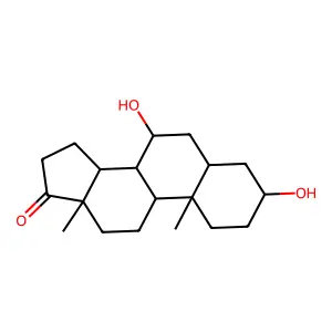 3,7-Dihydroxyandrostan-17-one structure