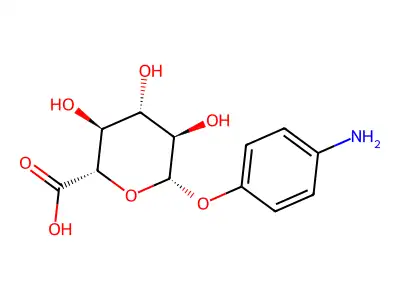 4-Aminophenyl-beta-D-glucuronide structure