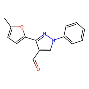 3-(5-Methylfuran-2-yl)-1-phenyl-1H-pyrazole-4-carbaldehyde structure