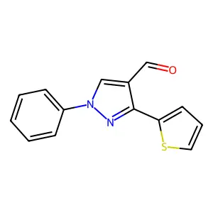 1-Phenyl-3-(thiophen-2-yl)-1H-pyrazole-4-carbaldehyde structure