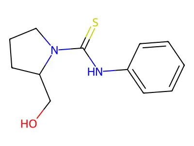 2-(hydroxymethyl)-N-phenylpyrrolidine-1-carbothioamide structure