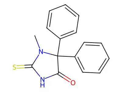 1-Methyl-5,5-diphenyl-2-thioxoimidazolidin-4-one structure