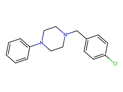 1-(4-Chlorobenzyl)-4-phenylpiperazine structure