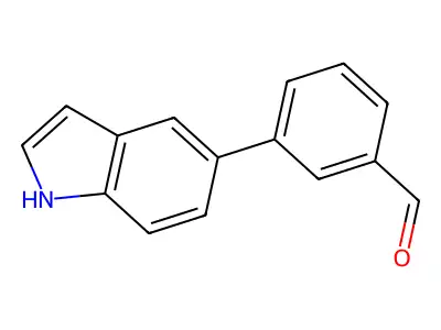 3-(1H-indol-5-yl)benzaldehyde structure