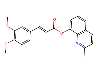 (2-Methylquinolin-8-yl) 3-(3,4-dimethoxyphenyl)prop-2-enoate structure