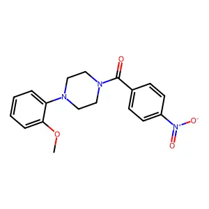 4-(2-Methoxyphenyl)piperazinyl 4-nitrophenyl ketone structure
