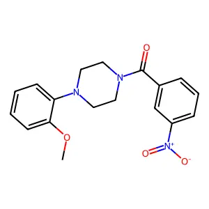 (4-(2-Methoxyphenyl)piperazin-1-yl)(3-nitrophenyl)methanone structure