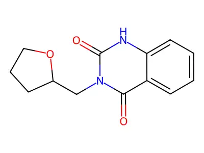 3-(oxolan-2-ylmethyl)-1H-quinazoline-2,4-dione structure