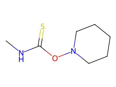 Piperidine, 1-[(methylamino)thioxomethoxy]- structure