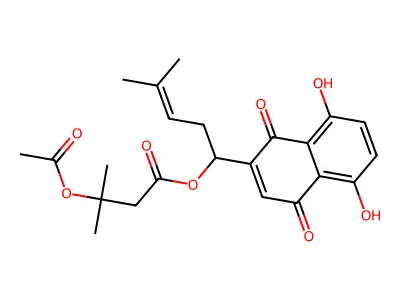 Acetoxyisovalerylalkannin structure