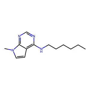 n-Hexyl-7-methyl-7h-pyrrolo[2,3-d]pyrimidin-4-amine structure