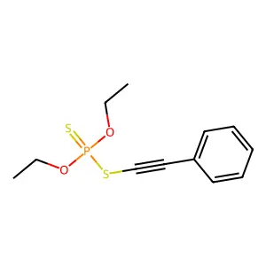 Phosphorodithioic acid, O,O-diethyl S-(phenylethynyl) ester structure