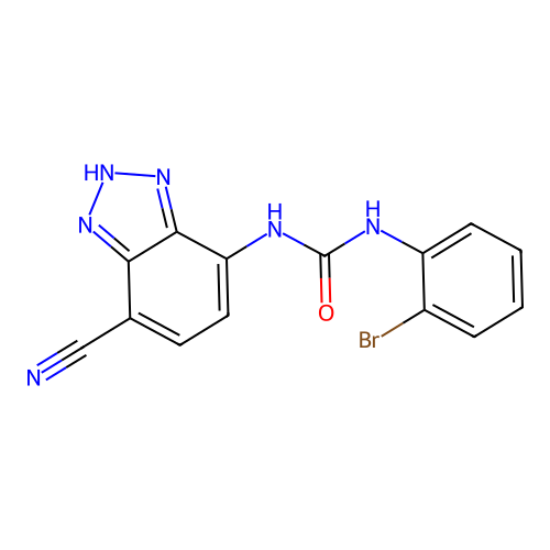 N-(2-BROMOPHENYL)-N'-(7-CYANO-1H-BENZOTRIAZOL-4-YL)UREA structure