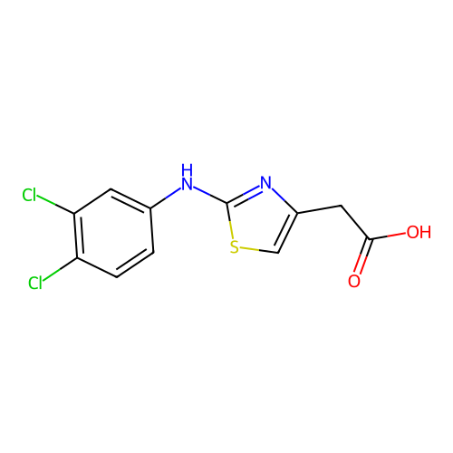 2-[2-(3,4-Dichloroanilino)-1,3-thiazol-4-yl]acetic acid structure
