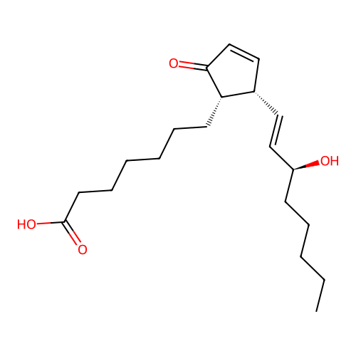 7-[(1S,2S)-2-[(3S)-3-Hydroxyoct-1-enyl]-5-oxocyclopent-3-en-1-yl]heptanoic acid structure