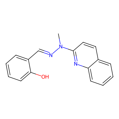 2-Hydroxybenzaldehyde methyl(2-quinolinyl)hydrazone structure
