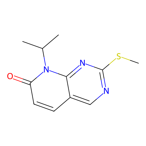 8-isopropyl-2-(methylthio)pyrido[2,3-d]pyrimidin-7(8H)-one structure