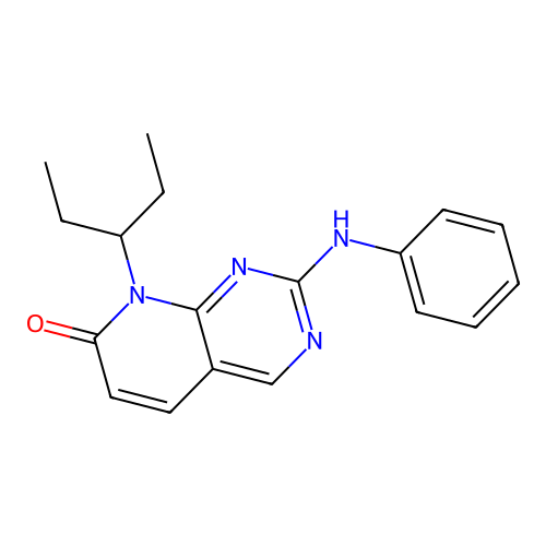 8-(1-ethylpropyl)-2-phenylamino-8H-pyrido[2,3-d]pyrimidin-7-one structure