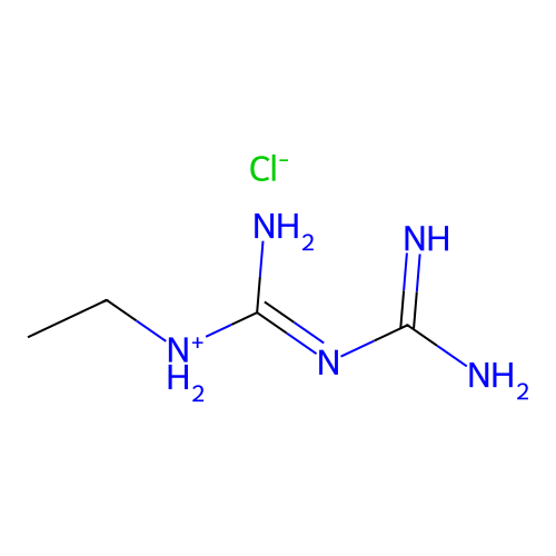 1-Ethylbiguanide hydrochloride structure