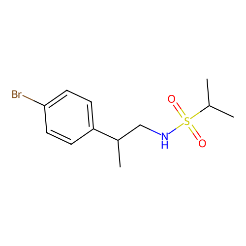 N-(2-(4-Bromophenyl)propyl)propane-2-sulfonamide structure