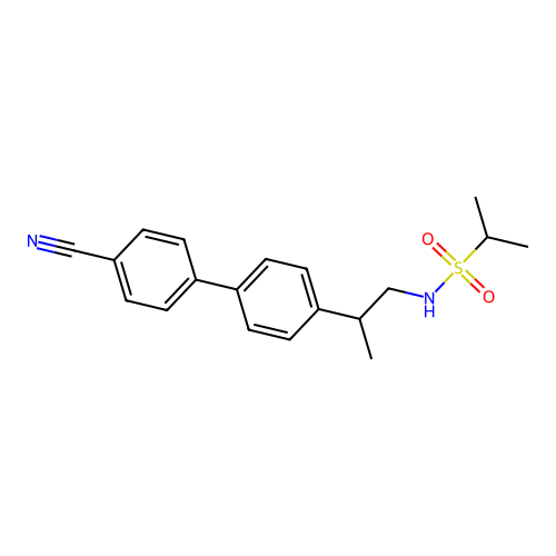 N-(2-(4'-Cyano-[1,1'-biphenyl]-4-yl)propyl)propane-2-sulfonamide structure